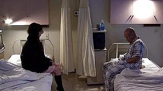 Asian patient fucking his visitor with a sex toy