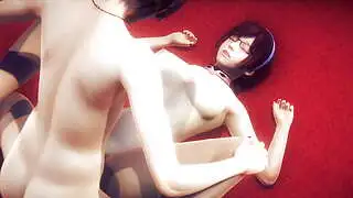 Evangelion Hentai - Mari multiple orgasm and cum at her face and pussy - Japanese Asian Manga Anime Film Game Porn