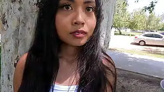 Real Teens - Chesty Asian Luna Mills Does Her First Porn Casting