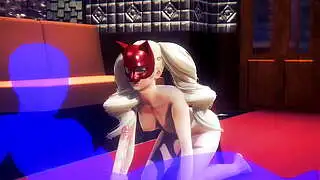 Persona 5 Hentai - Ann Takamari Handjob and blowjob - Japanese Asian Manga Anime Film Game Porn